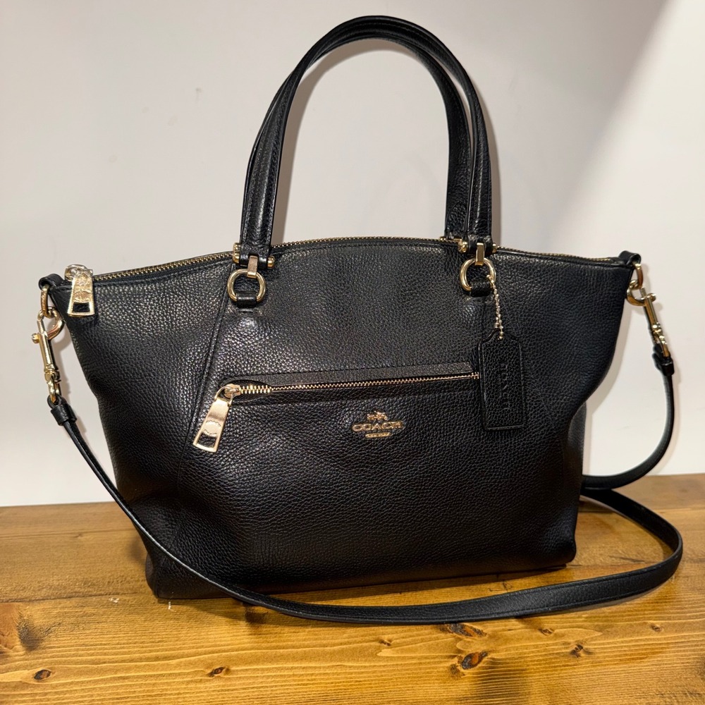 Coach Prairie Satchel Crossbody Bag 58874 Pebbled Leather Gold Hardware